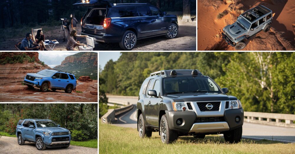 No RV, No Problem_ 5 SUVs That are Great for Car Camping - Ford Expedition - Jeep Wrangler - Honda Pilot - Toyota 4Runner - Nissan Xterra