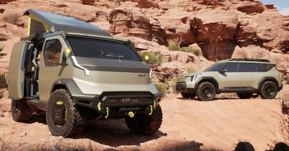 Kia PV5 Electric Van Gets VanLab Camper Kit - featured image of a PV5 WKNDR