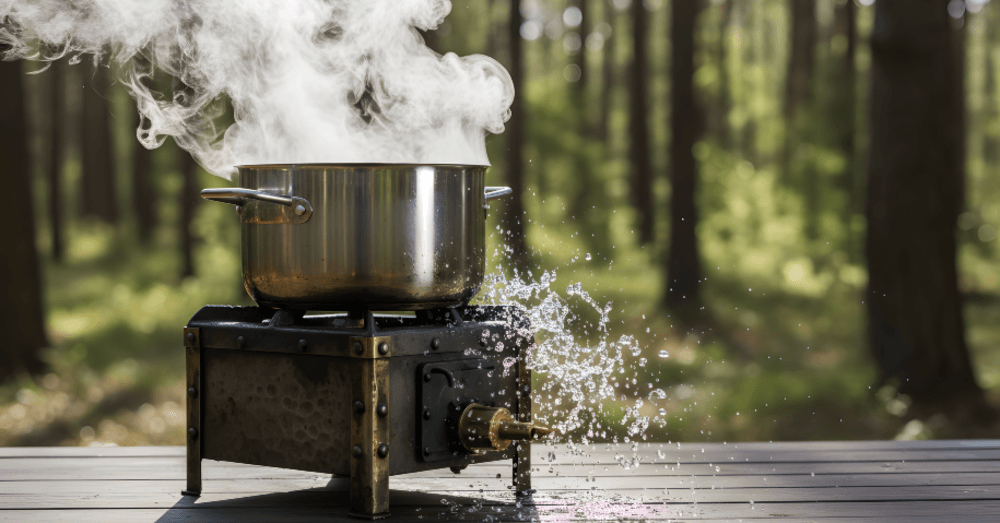outdoor cooking setup